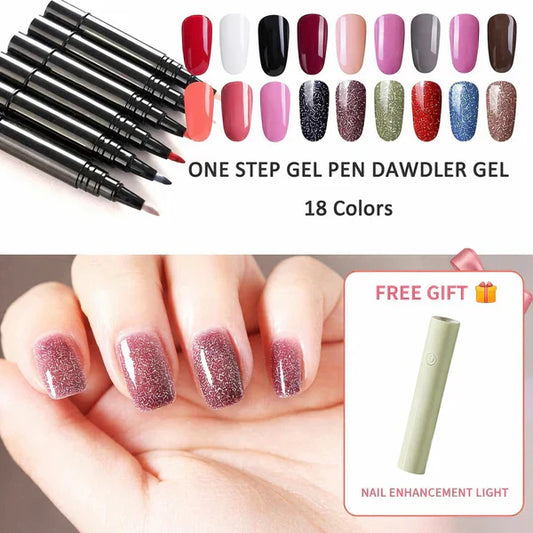 💅 Oferta por tempo limitado: compre 1 e ganhe 1 grátis – 12,99 £! ✨Caneta de gel para unhas One Step🎨Mini lâmpada UV portátil grátis💡