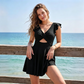 🌞Promoção de Verão: 49% de desconto✨🩱Fato de banho envolvente com folhos que realça a silhueta para mulher – Fato de banho tipo vestido com efeito modelador 💗✨