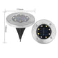 🔥 Oferta especial: 50% DE DESCONTO 🔥 Lâmpada de jardim em aço inoxidável alimentada a energia solar com 8 luzes LED