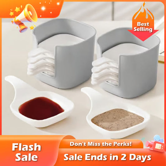 🏆Wyprzedaż błyskawiczna💥Zestaw talerzyków i podstawek do sosów