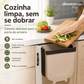 Caixote do lixo criativo, dobrável e montado na parede