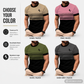 Camiseta masculina com gola redonda e estampado gráfico moderno