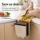Caixote do lixo criativo, dobrável e montado na parede