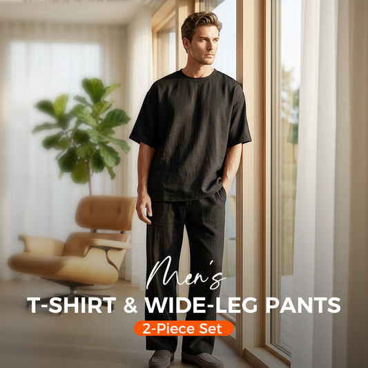 Men's 2-piece set: T-shirt and wide-leg pants