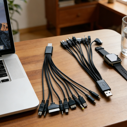 Cabo de carregamento USB universal 10 em 1