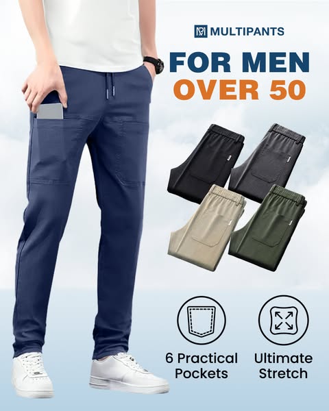🔥PROMOÇÃO DE ANO NOVO: 14,99 £!!⚡Mais de 50 mil unidades vendidas!🔥MultiPants – Calças cargo duráveis, com grande elasticidade e vários bolsos