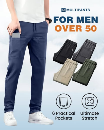 🔥PROMOÇÃO DE ANO NOVO: 14,99 £!!⚡Mais de 50 mil unidades vendidas!🔥MultiPants – Calças cargo duráveis, com grande elasticidade e vários bolsos