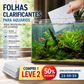 🐠 COMPRE 1 E GANHE 1 GRÁTIS! ✨ FOLHAS CLARIFICANTES PARA AQUÁRIOS - Água cristalina em 24 horas, elimina odores e impurezas, seguro para todos os peixes e plantas 🌿