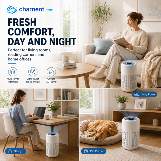🌀Purificador de ar para casa🌿Inclui filtro e pastilhas de aromaterapi