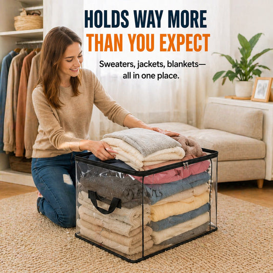 🎁 Promoção do Dia da Mãe: 49% de desconto📦Saco de armazenamento transparente de plástico espesso e resistente, ideal para roupa, mudanças e arrumação (cópia)