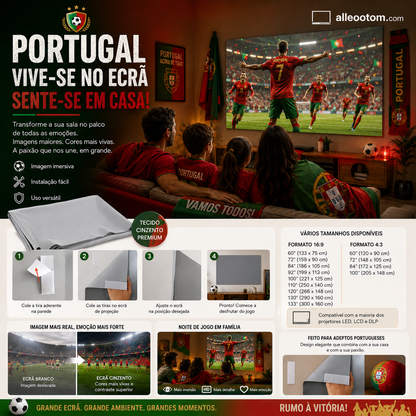 📽️ 50% DE DESCONTO! 🖼️ Projetor portátil 4K com ecrã dobrável – Antirreflexo, alta resolução e cinema em casa portátil 🎬