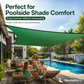 Toldo retangular com vela de sombra e proteção UV