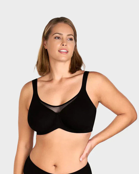 🔥Preço especial de último dia: 7,99 £💐Sutiã elegante transparente de cobertura total para mulheres de tamanho grande