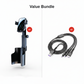 Suporte para telemóvel com porta-copos para automóvel – Ajustável a 360°, íman N52 potente, utilização com uma só mão, compatível com todos os telemóveis, modelos magnéticos e com pinça estáveis para uma condução segura
