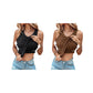 🔥Promoção - 64% de desconto✨Top de malha canelada para mulher com sutiã integrado