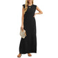 ⏳49% de desconto! Vestido de verão para senhora – tecido misto de algodão, não precisa de ser passado a ferro, fenda lateral – corte largo, ideal para férias e para o dia a dia
