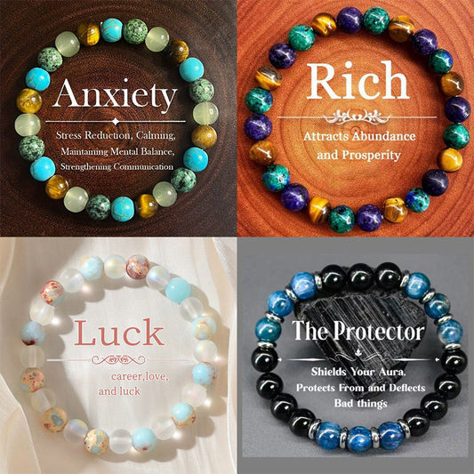 Bransoletka z koralików z naturalnego kamienia