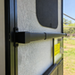 Puxador de alumínio para porta de rede de mosquitos de autocaravan