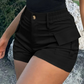 🥳PROMOÇÃO DE VERÃO🥳💞Mais de 50 mil unidades vendidas!💥50% de desconto! 🔥Calções cargo de cintura alta com bolsos para mulher — Envio gratuito na compra de duas peças