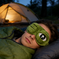 🐸Máscara de dormir 3D com sapo fofo e engraçado
