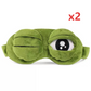 🐸Máscara de dormir 3D com sapo fofo e engraçado