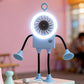 Ventilador de secretária robótico flexível com luz LED