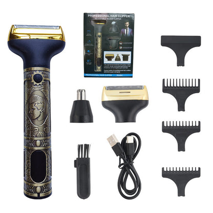 Conjunto profissional de máquina de cortar cabelo e aparador para homem