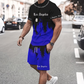 👕 60% DE DESCONTO AGORA! 🔥 Conjunto de t-shirt e calções com estampado gráfico para homem – Tecido macio, design arrojado e perfeito para os dias de verão ☀️