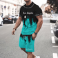 👕 60% DE DESCONTO AGORA! 🔥 Conjunto de t-shirt e calções com estampado gráfico para homem – Tecido macio, design arrojado e perfeito para os dias de verão ☀️