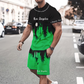 👕 60% DE DESCONTO AGORA! 🔥 Conjunto de t-shirt e calções com estampado gráfico para homem – Tecido macio, design arrojado e perfeito para os dias de verão ☀️