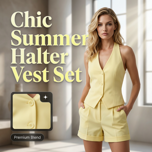 Conjunto de 2 peças: colete com alças e calções