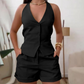 Conjunto de 2 peças: colete com alças e calções