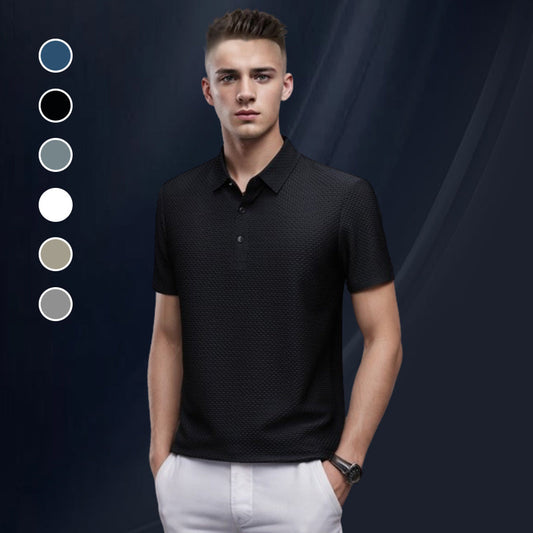 Camiseta de seda fresca para homem, ideal para o verão