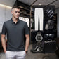 Camiseta de seda fresca para homem, ideal para o verão