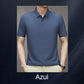 Camiseta de seda fresca para homem, ideal para o verão