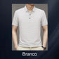 Camiseta de seda fresca para homem, ideal para o verão