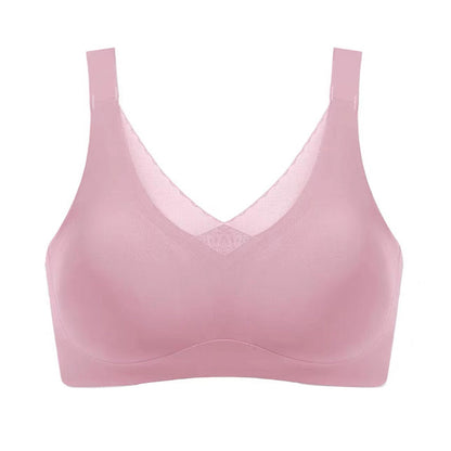 Sutiã sem costuras, elástico e sem aro, com almofadas de silicone