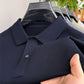 Camiseta casual de negócios de manga curta com lapela para homem