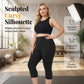 Leggings capri de cintura alta para mulheres de tamanhos grandes