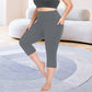 Leggings capri de cintura alta para mulheres de tamanhos grandes