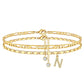 Pulseira de tornozelo em camadas dourada para mulher