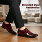 Sapatos sociais com detalhes contrastantes