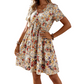 🌸 DESCONTO DE 50% POR TEMPO LIMITADO! ✨ Vestido de verão para mulher – padrão floral, decote em V, leve