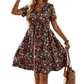🌸 DESCONTO DE 50% POR TEMPO LIMITADO! ✨ Vestido de verão para mulher – padrão floral, decote em V, leve