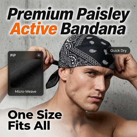 Bandana clássica para motociclistas e desportistas