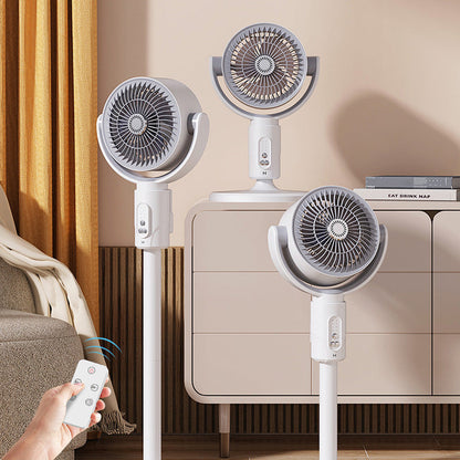 Ventilador com controlo remoto, altura ajustável e oscilação automática - Para secretária, de pé ou de chão