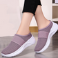 Sapatos femininos antiderrapantes e respiráveis, sem atacadores