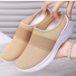 Sapatos femininos antiderrapantes e respiráveis, sem atacadores