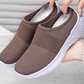 Sapatos femininos antiderrapantes e respiráveis, sem atacadores