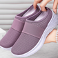 Sapatos femininos antiderrapantes e respiráveis, sem atacadores